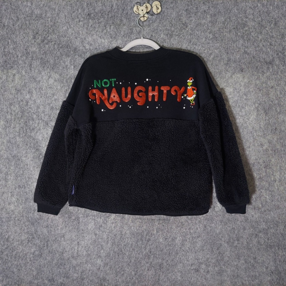 Universal The Grinch Spirit Jersey Kids L Not Naughty Sherpa Christmas Holiday‎